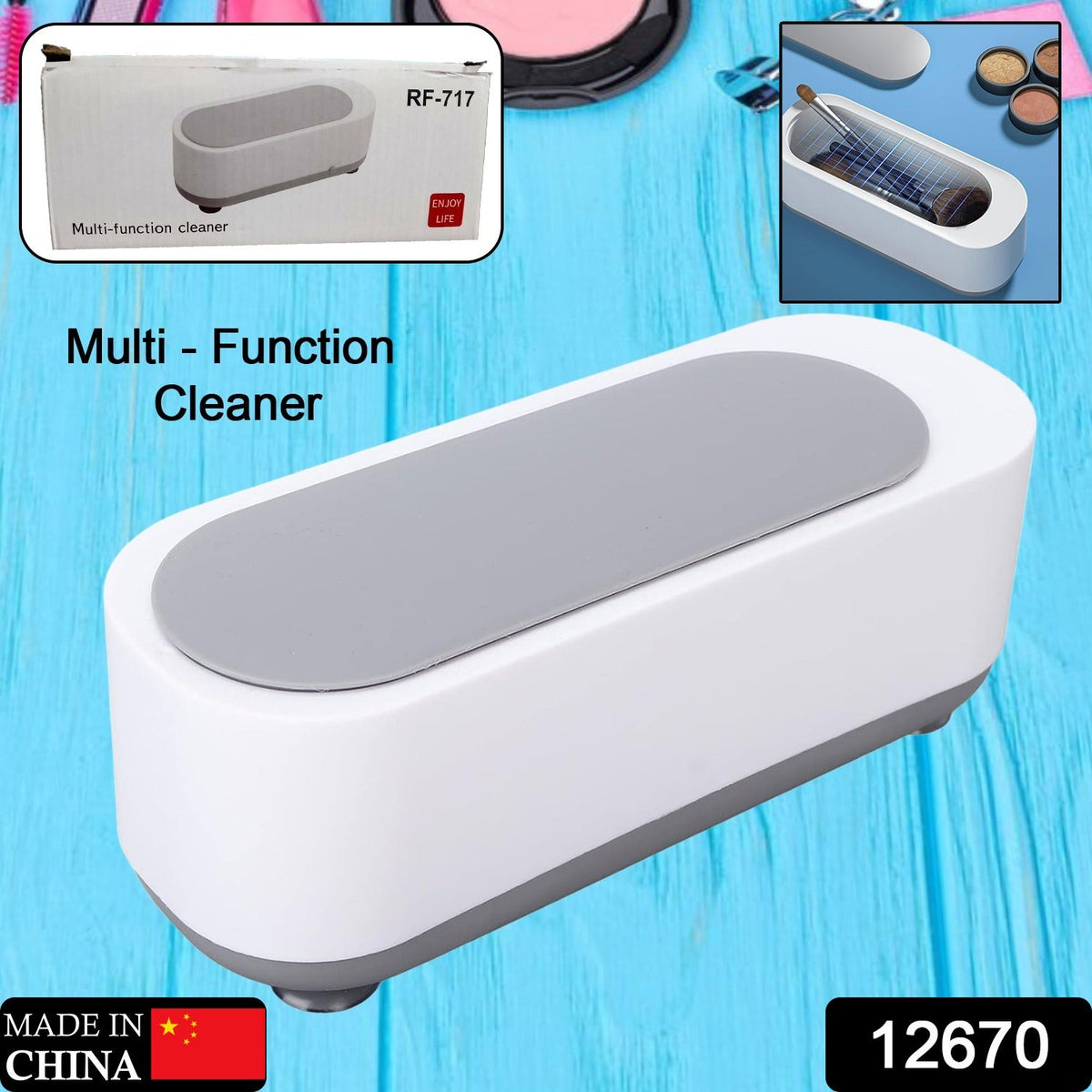 Ultrasonic Jewellery Cleaner Portable High-Frequency Cleaning Machine (Battery Not Included)