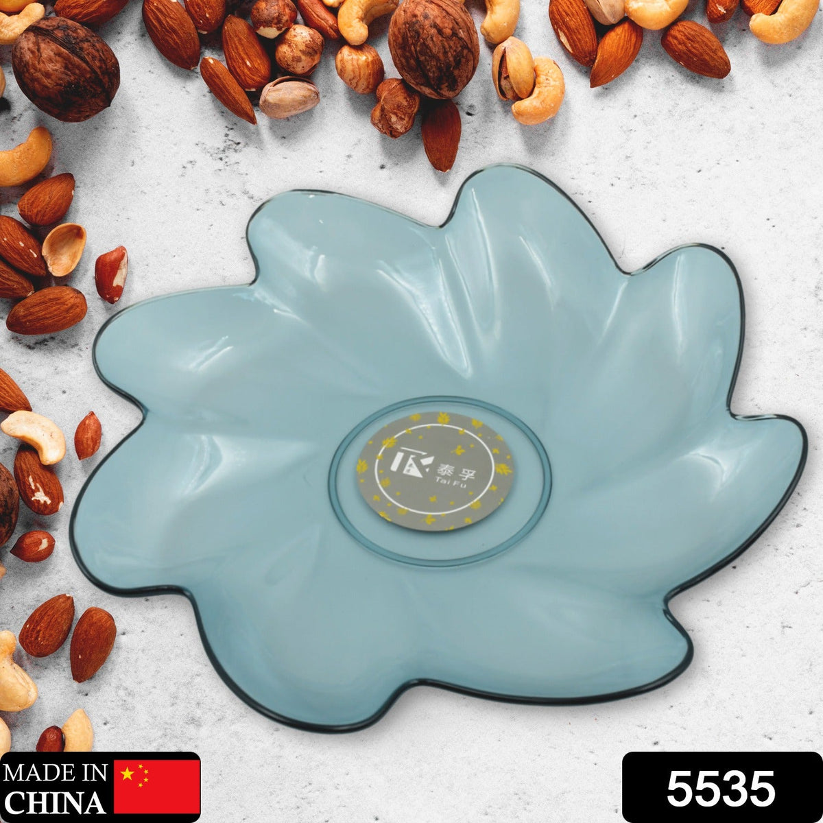 Flower Shape Kids Plastic Plate - for Dinner, Snacks & Party Supplies (1pc)