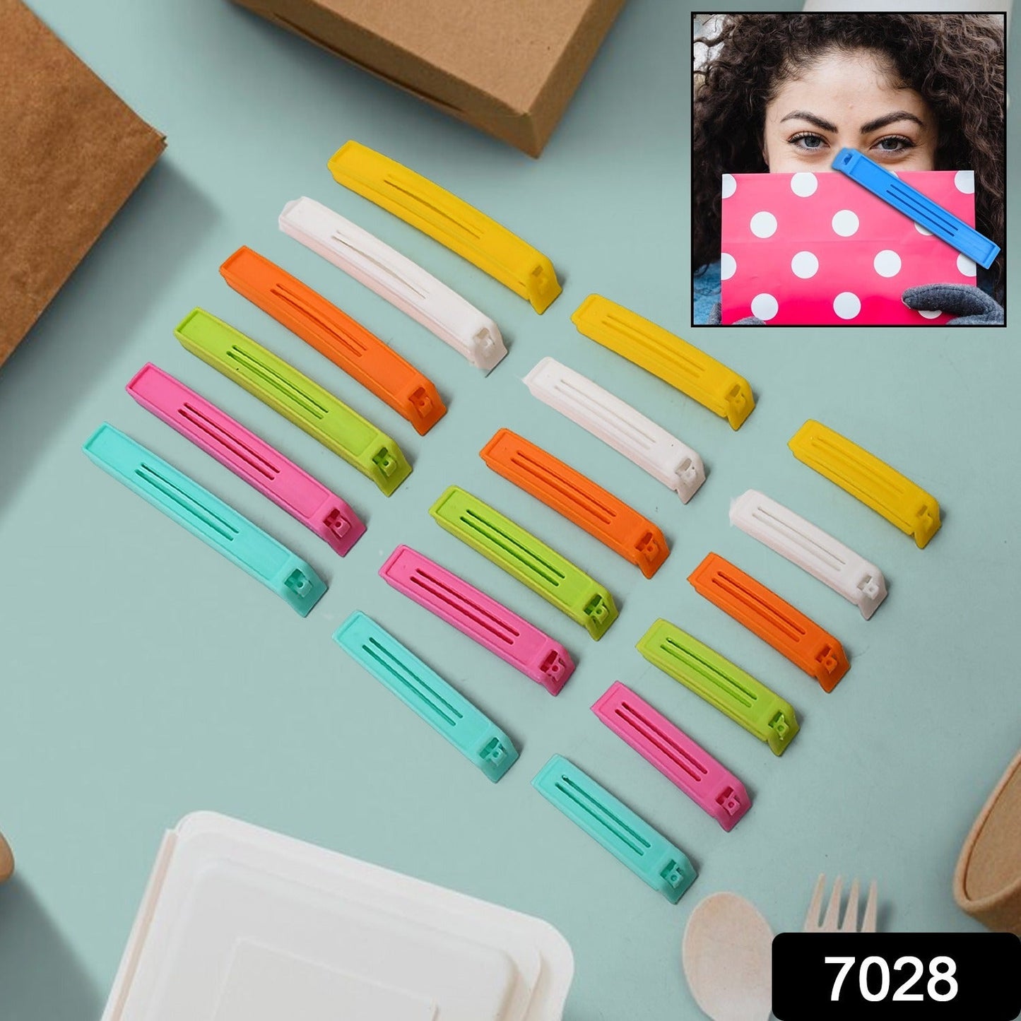 Food Bag Clip Sealer – Airtight Plastic Clips Snacks, Kitchen & Camping (18 Pc Set)