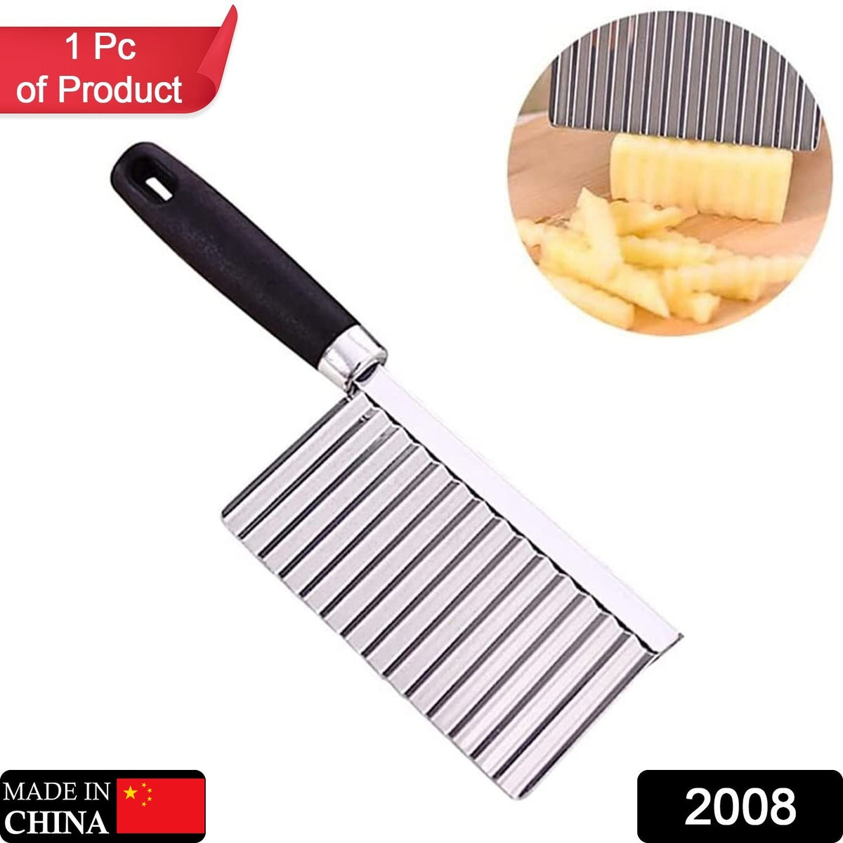  Stainless Steel Crinkle Cutter Knife for Salad - in-use lifestyle shot