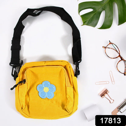 Solid Color Shoulder Crossbody Bag – Trendy Small Square Bag for Students