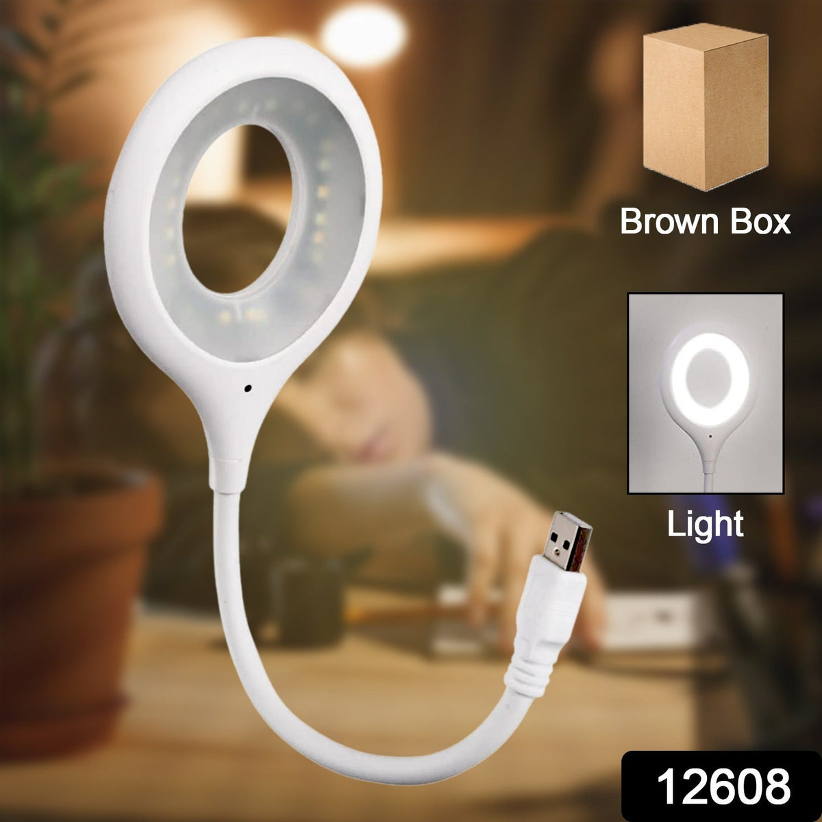 LED USB Flexible Neck Light with 16 LEDs for Laptop & Study Desk