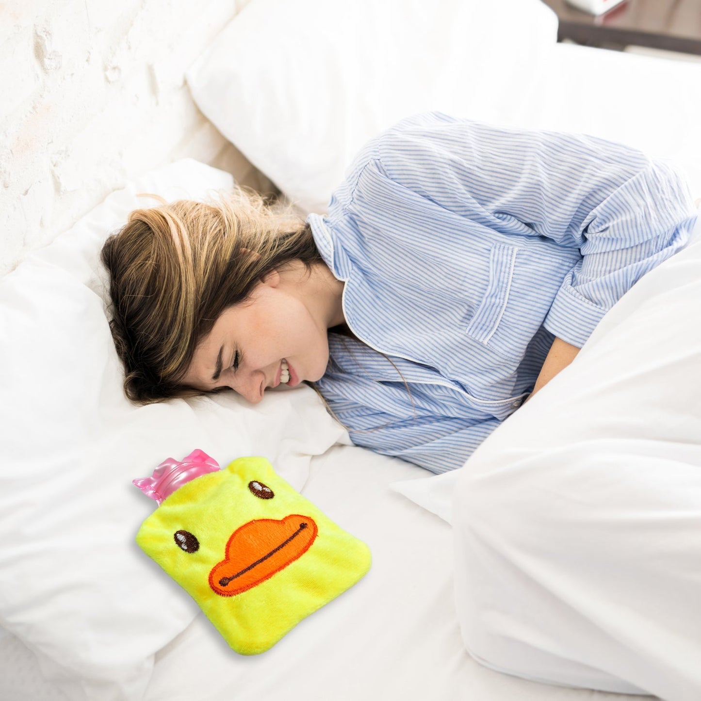 Duck style heating water bag