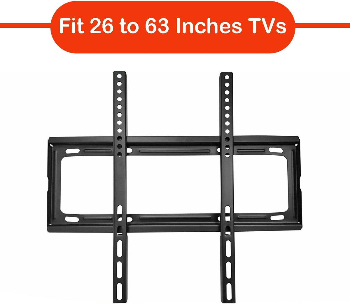 Heavy-Duty TV Wall Bracket for 26–63 Inch LED/LCD TVs (46×20 cm)