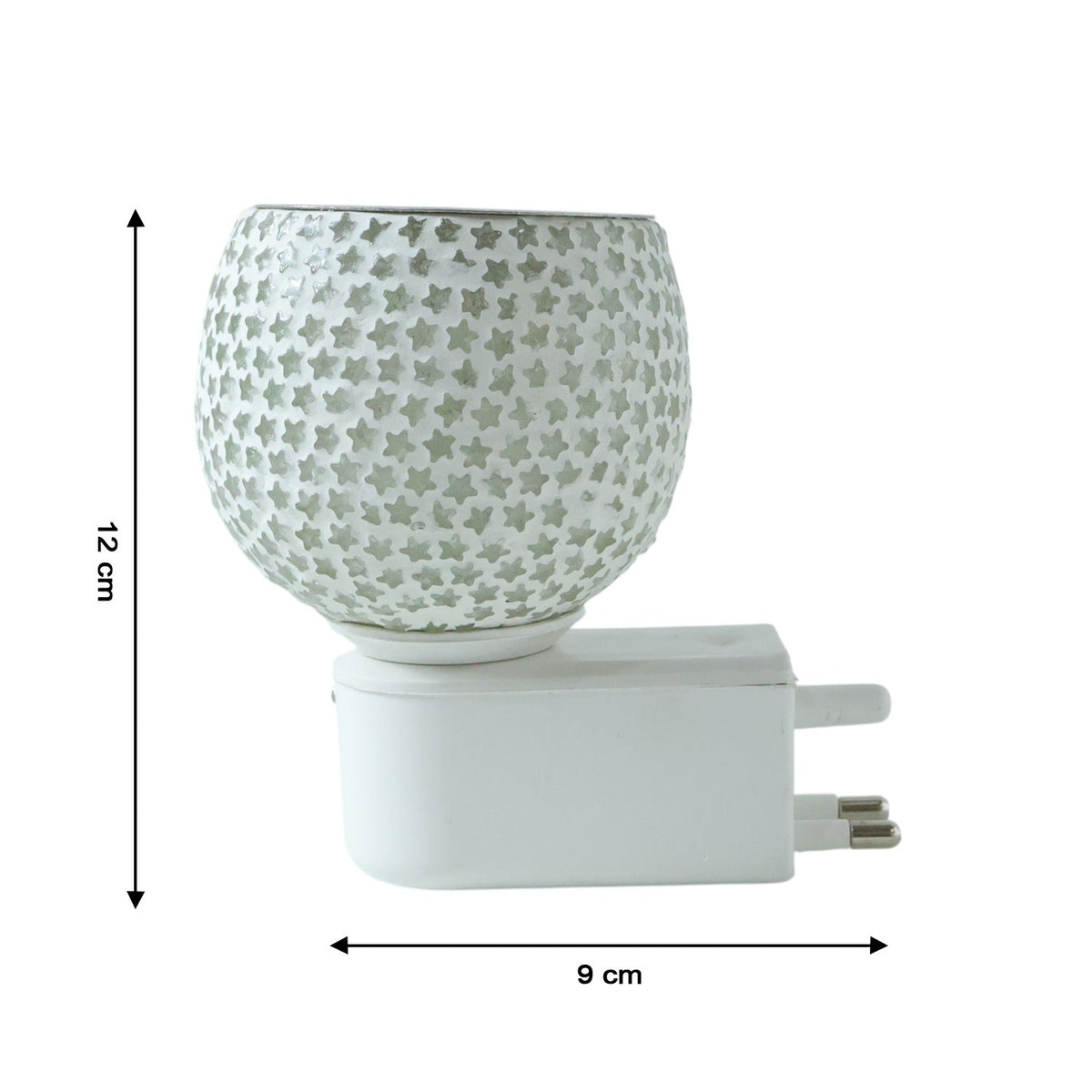 Premium Kapoor Dani Plug-In Star Cut Glass Aroma Diffuser Night Lamp (1 Pc)