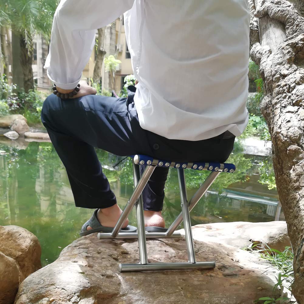 Folding Travel Stool Portable Outdoor Chair for Fishing Hiking & Picnic (1 Pc)