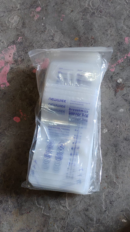 Breastmilk Storage Bags, Double Zipper Seal (60 Pcs Set)