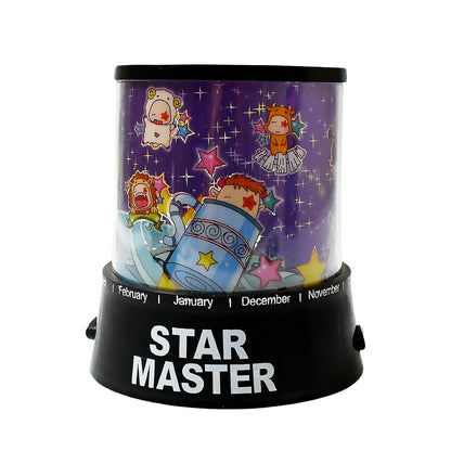 LED Projector Night Light with Rotating Music Ideal for Kids Home Decor