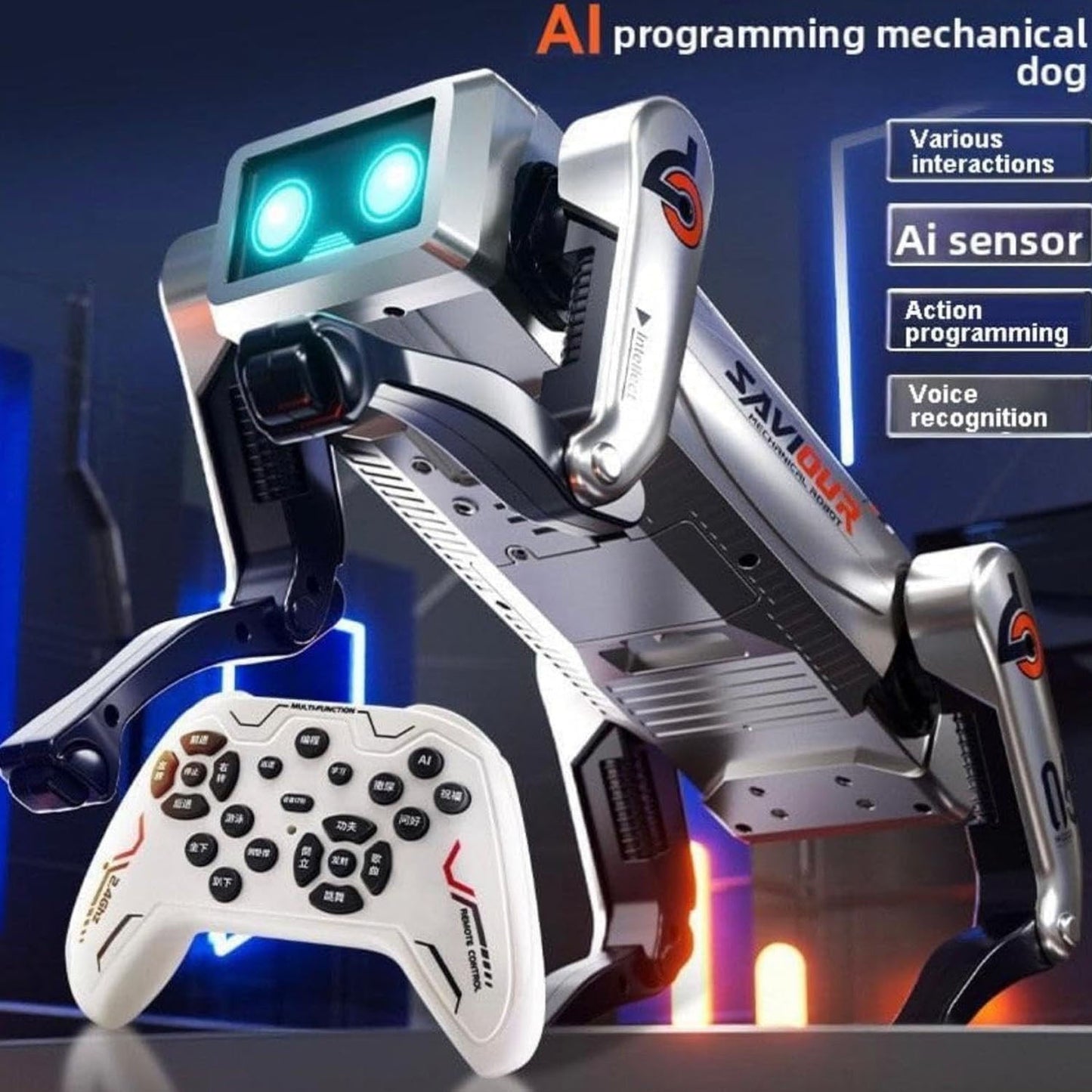 Advanced Intelligent AI Robot Dog Toy for Kids (1 Set / Big)