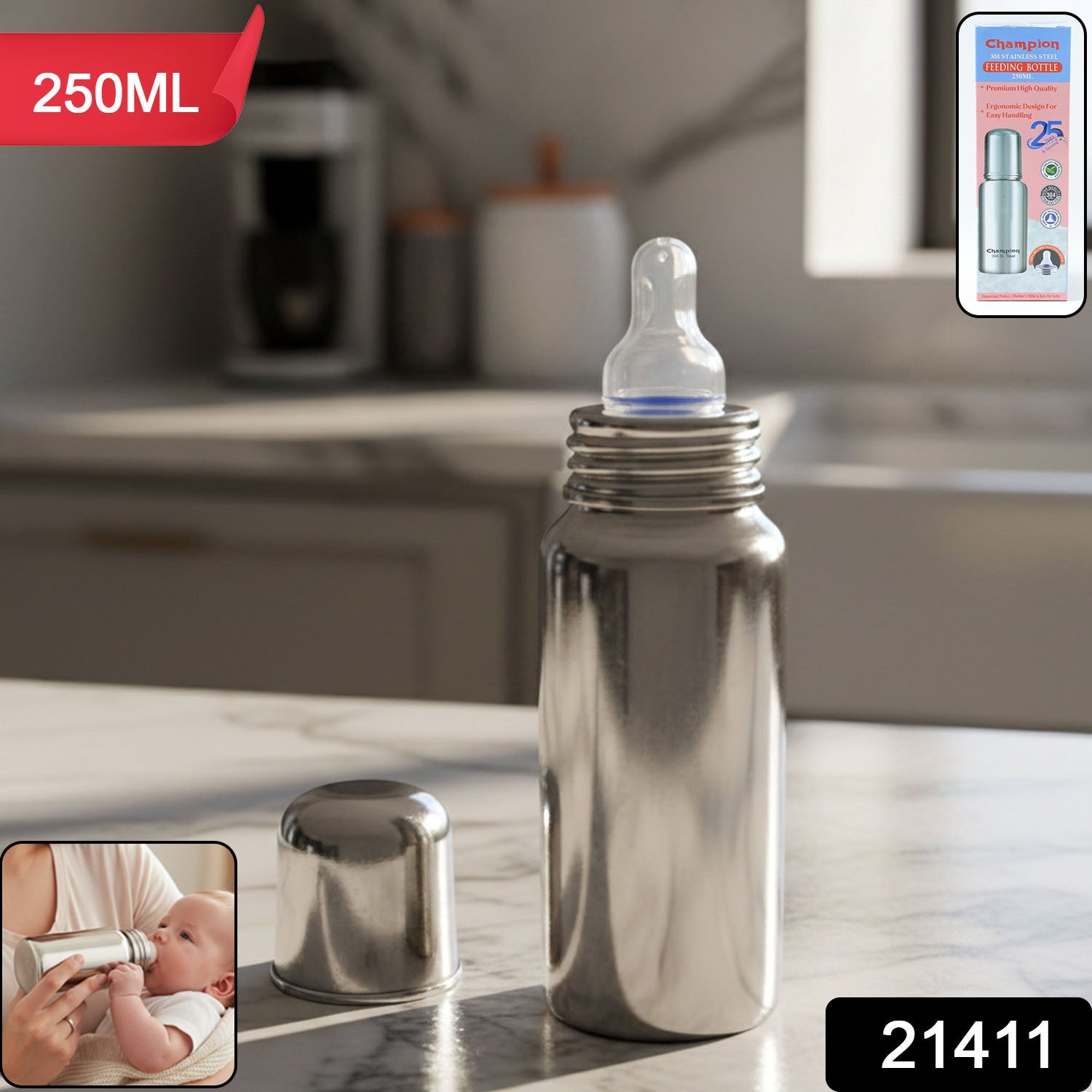 Steel Feeding Bottle