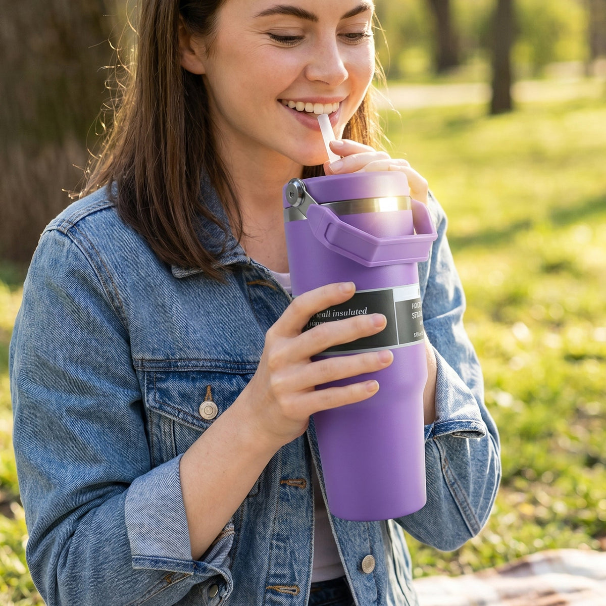 Premium Stainless Steel Vacuum Insulated Travel Mug Tumbler  (890ML / 1 Pc / Mix Color)