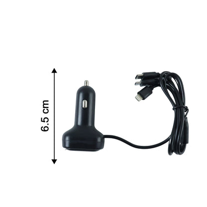 multi usb car charging station with ambient lighting