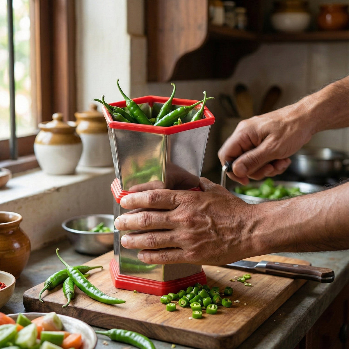 Durable chili cutting tool        
