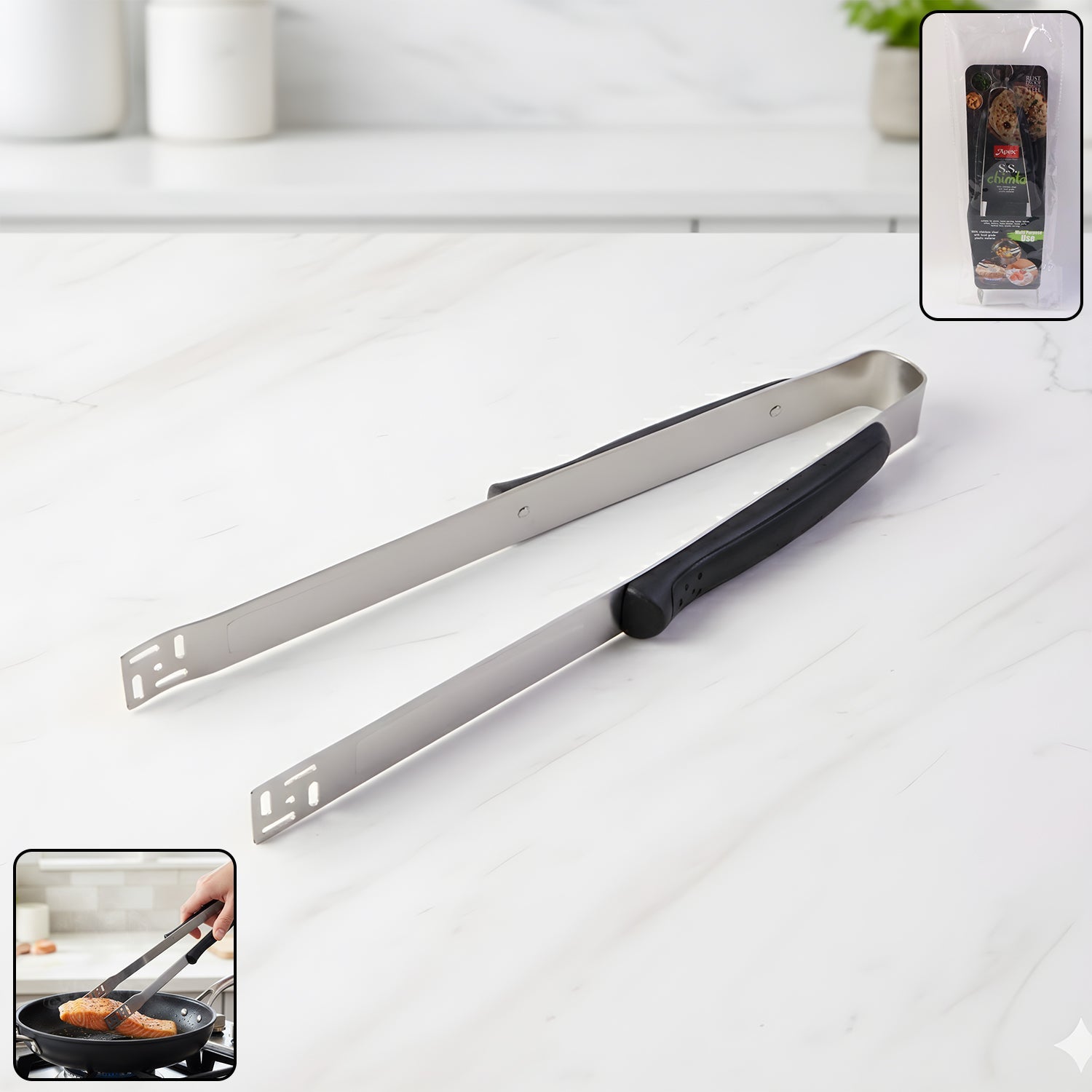 Steel Kitchen Tongs