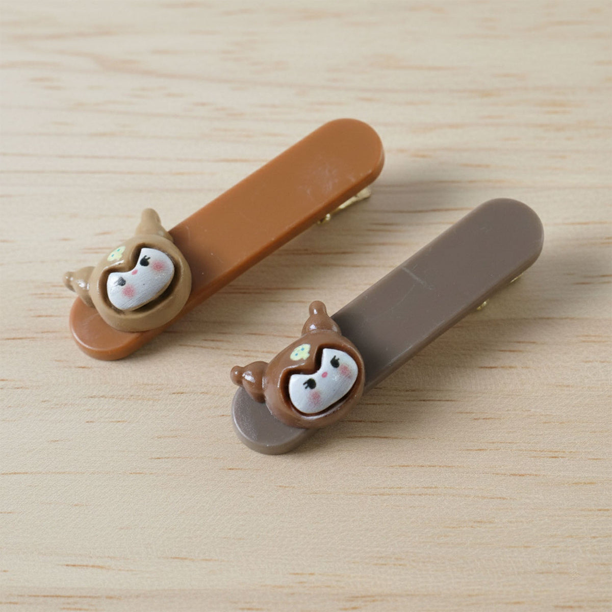 Cute Cartoon Animal Face Decorative Hair Clips (4 Pc)