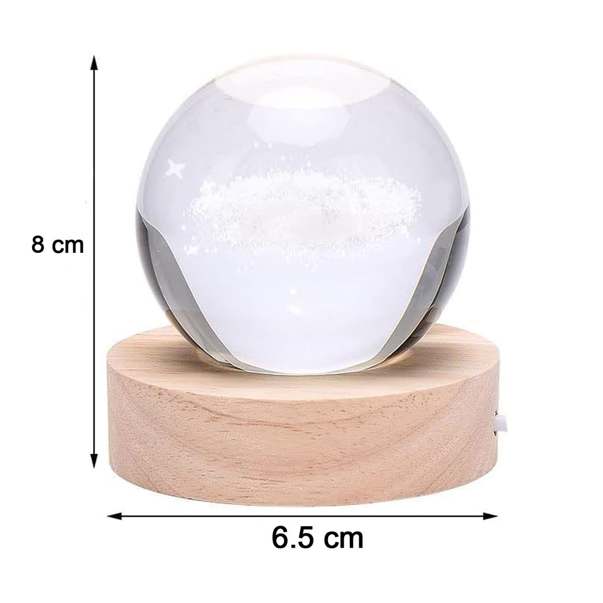 3D Astronomy Night Lamp Crystal Ball lamps With Base (1 Pc)