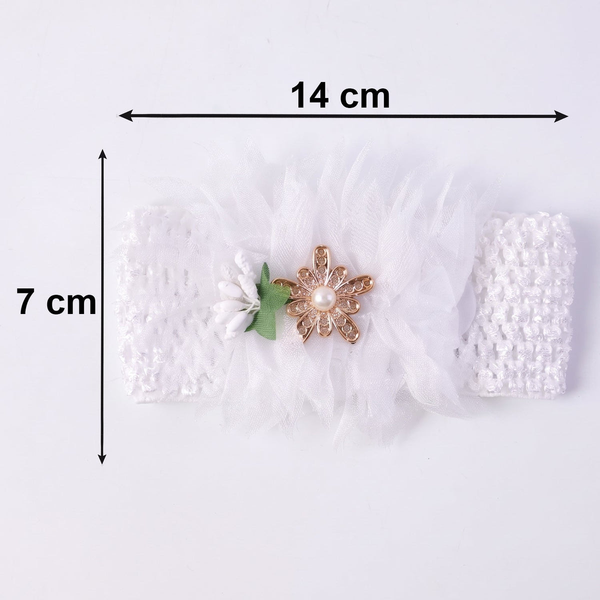 Cute Soft Elastic Floral Baby Headband Stylish Stretchable Hair Band (1 Pc)