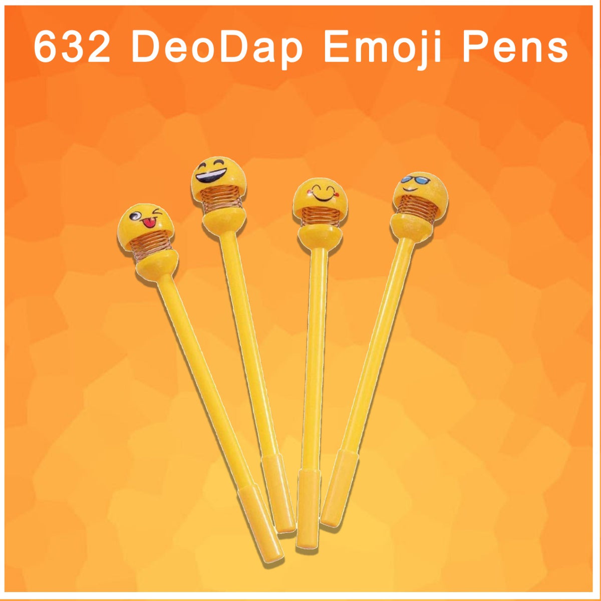 Smiley emoji pens for cheerful writing.