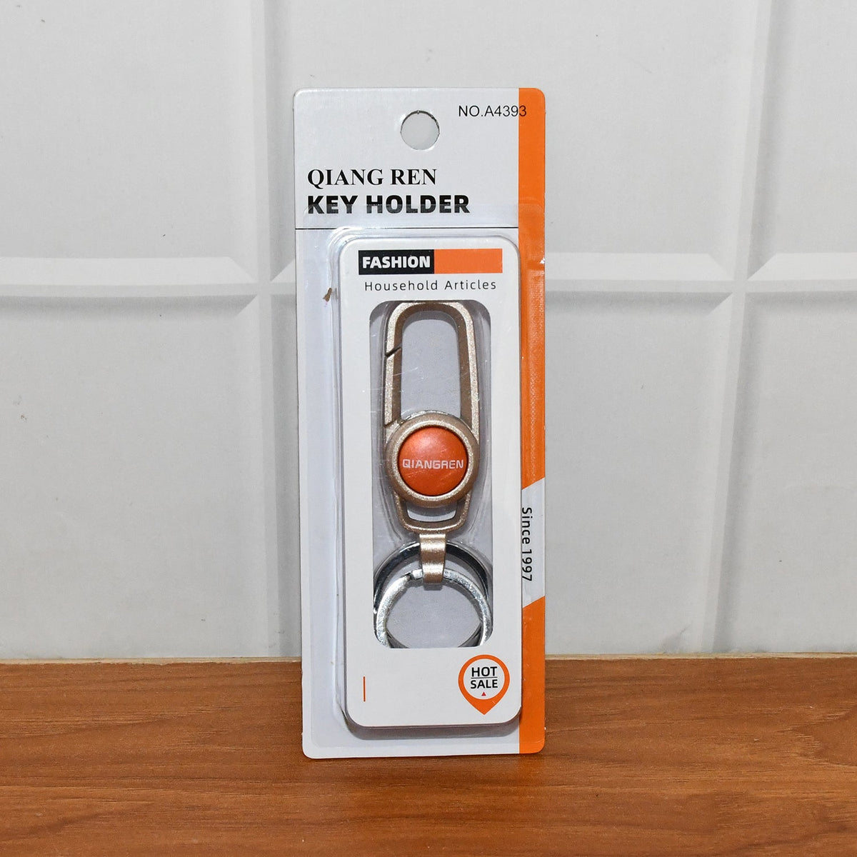 Premium Metal Keychain Carabiner Clip Hook with Dual Key Rings (1 Pc)