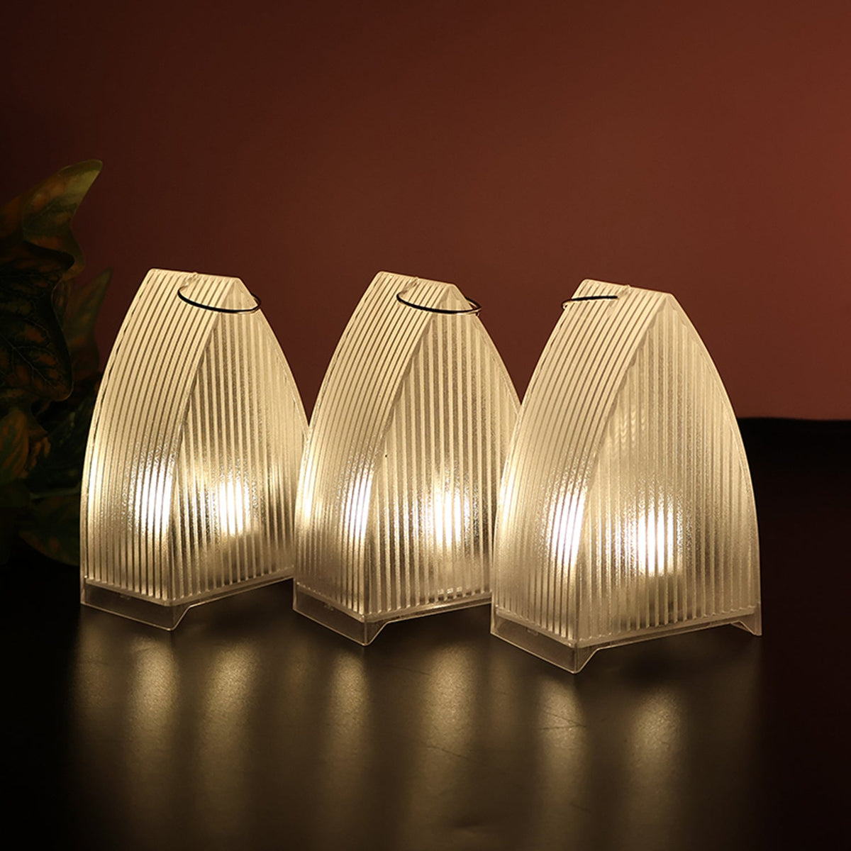 Transparent Decorative LED Candle Lights (24 Pc)