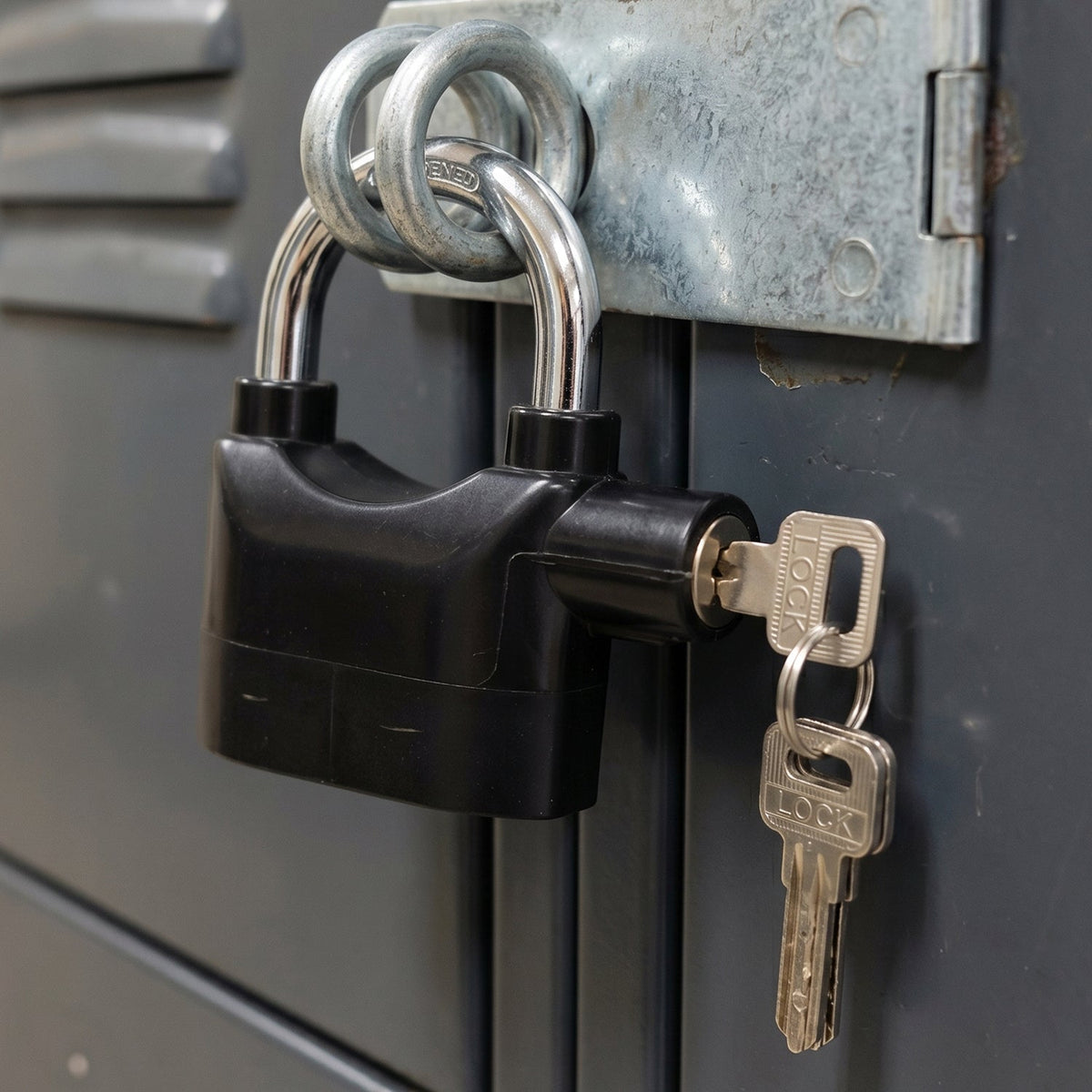 Heavy Duty Security Alarm Padlock with Built In Sound Alert System With 3 keys