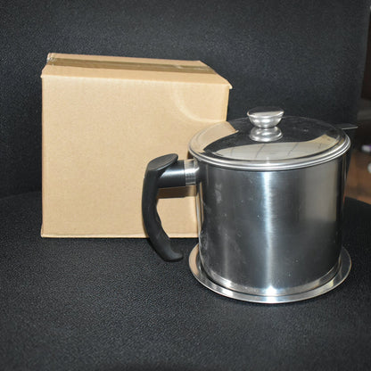 Cooking Oil Storage and Strainer Pot