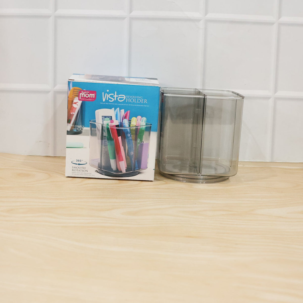 Supermom Vista Revolving Holder 360° Rotating Pen Stand (1 Pc)
