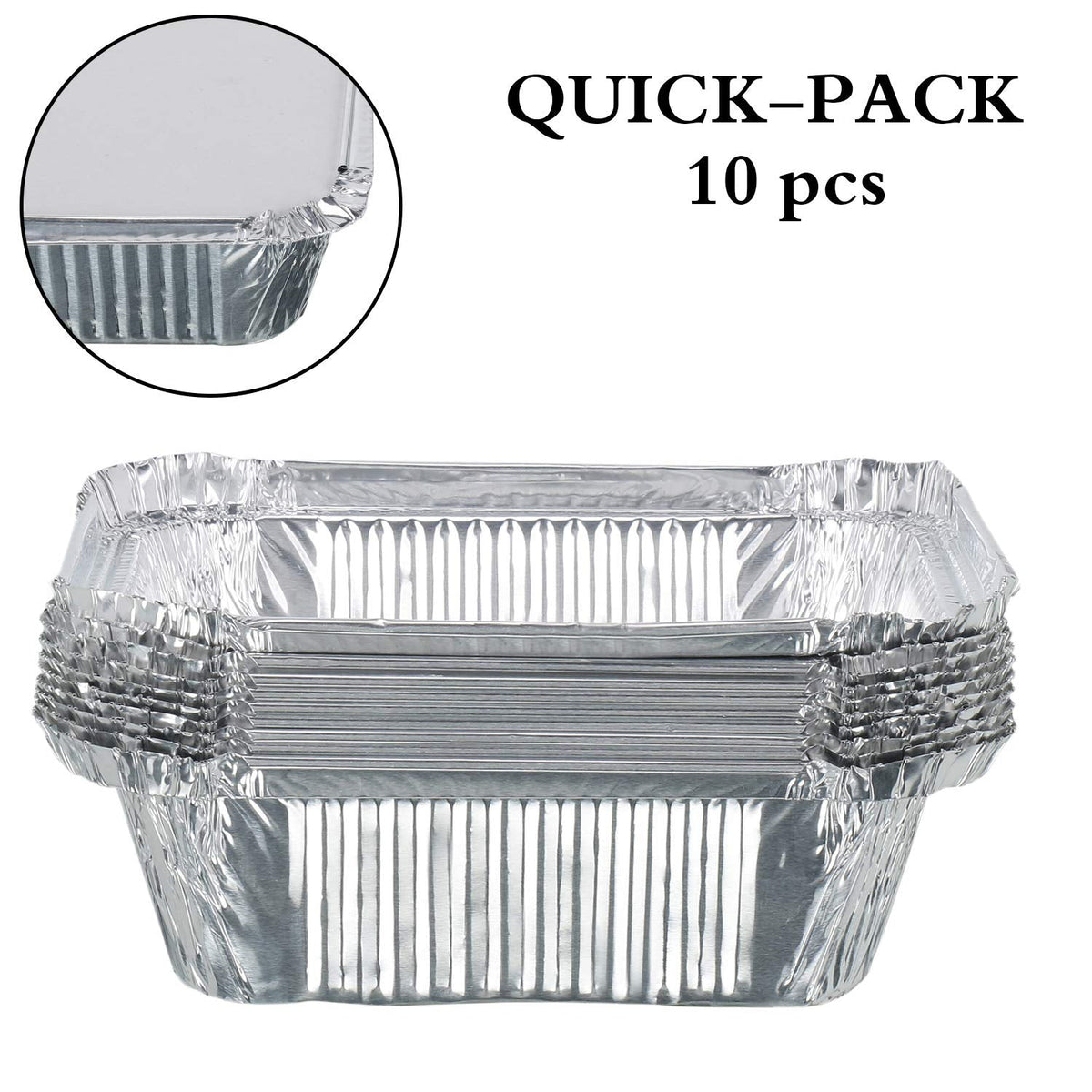 Freshee Aluminium Food Container with Lid — 450 ml — 10 Pc