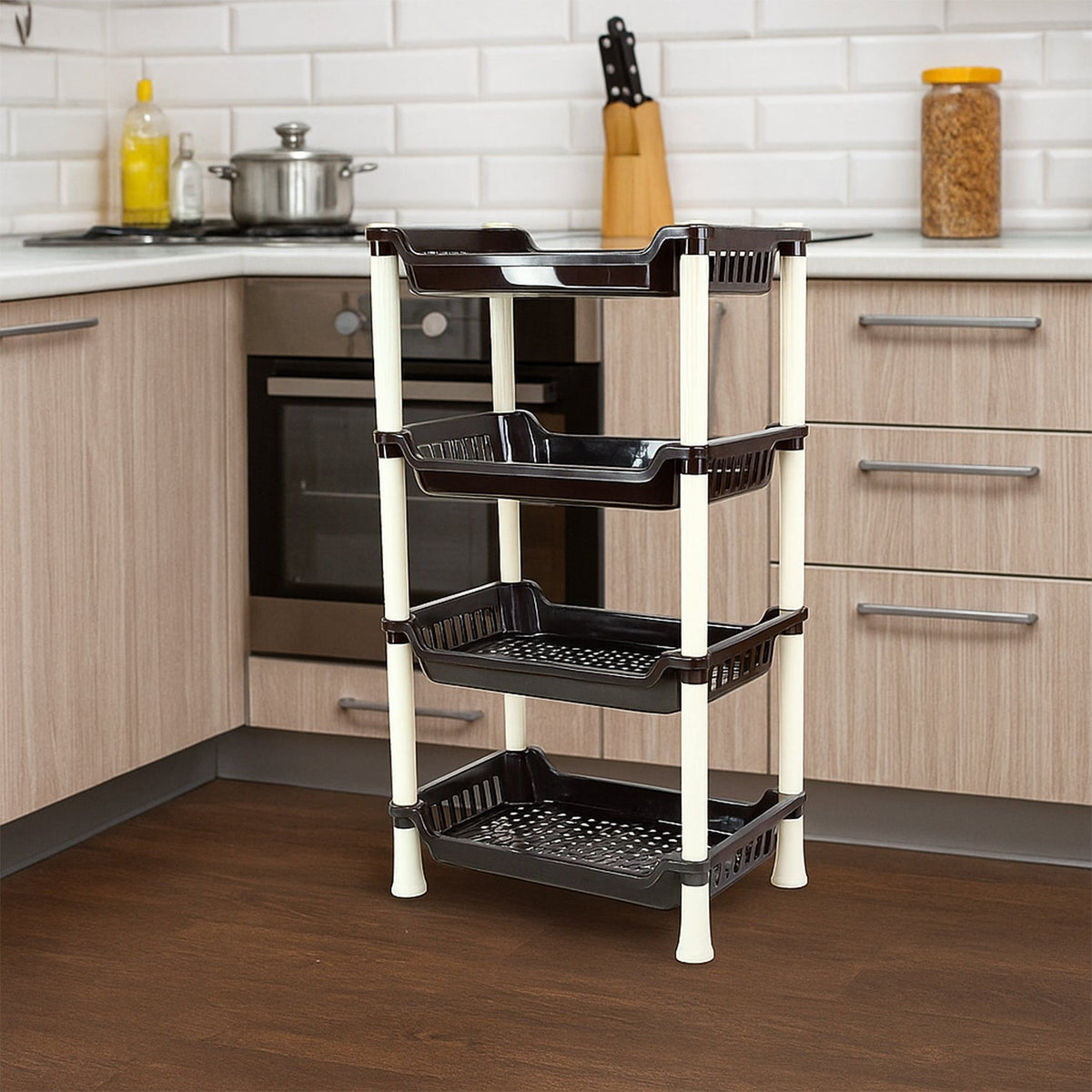 Apex 4-Layer Small Multipurpose Plastic Storage Rack