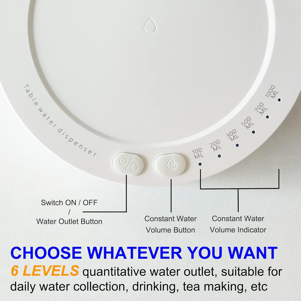 Smart Table Water Dispenser, Automatic Water Pouring System