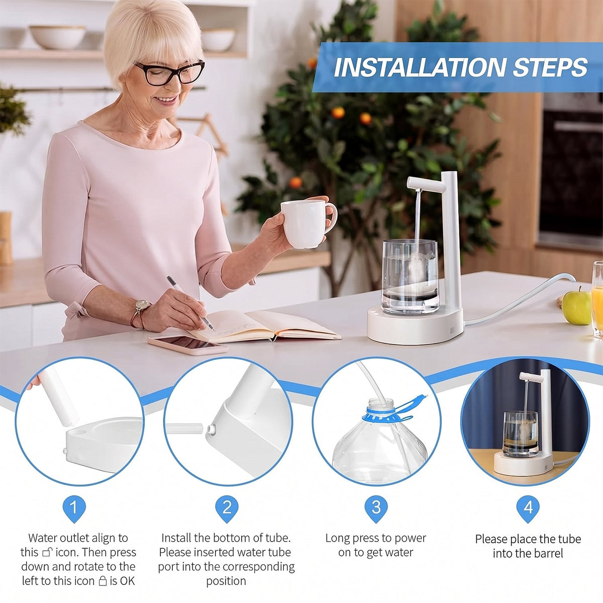 Smart Table Water Dispenser, Automatic Water Pouring System