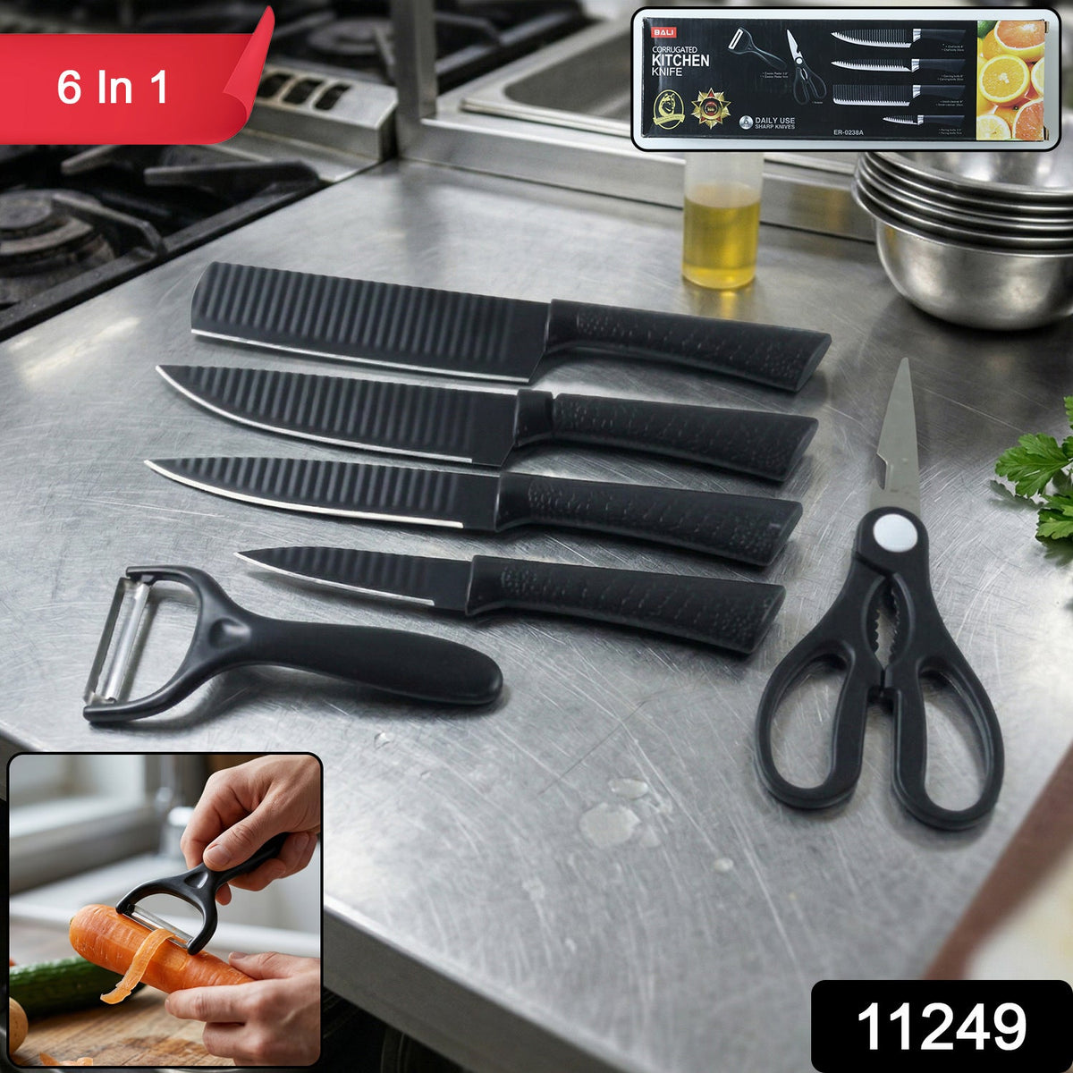  sharp kitchen knives set tools