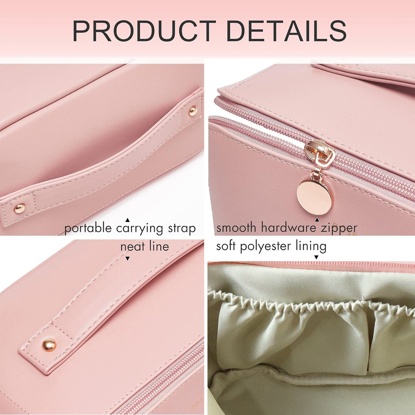 Portable Multi-Compartment Makeup & Toiletry Organizer Pouch (1 Pc)