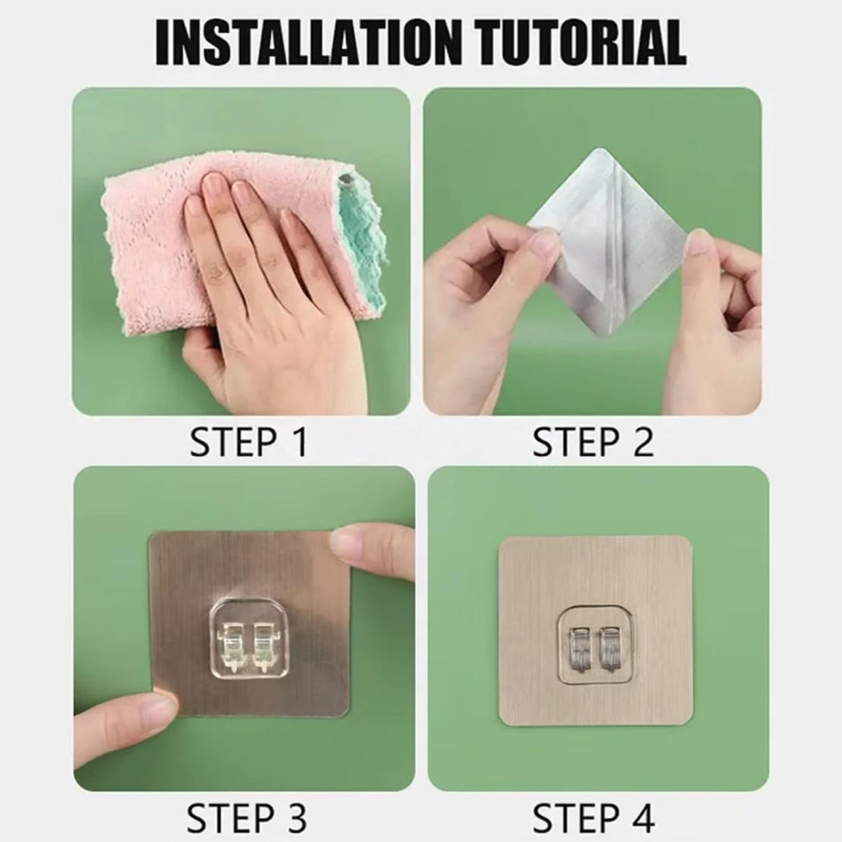 Heavy Duty Adhesive Wall Hook side view