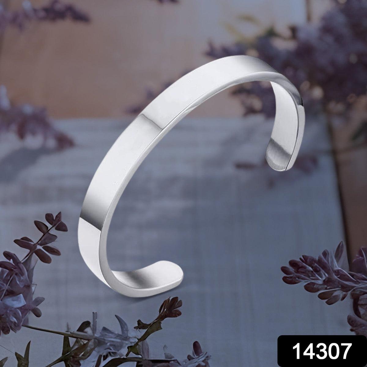 Steel Glow Polished Cuff Kada