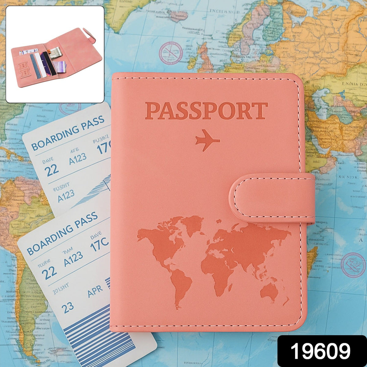 Stylish World Map Print Travel Wallet