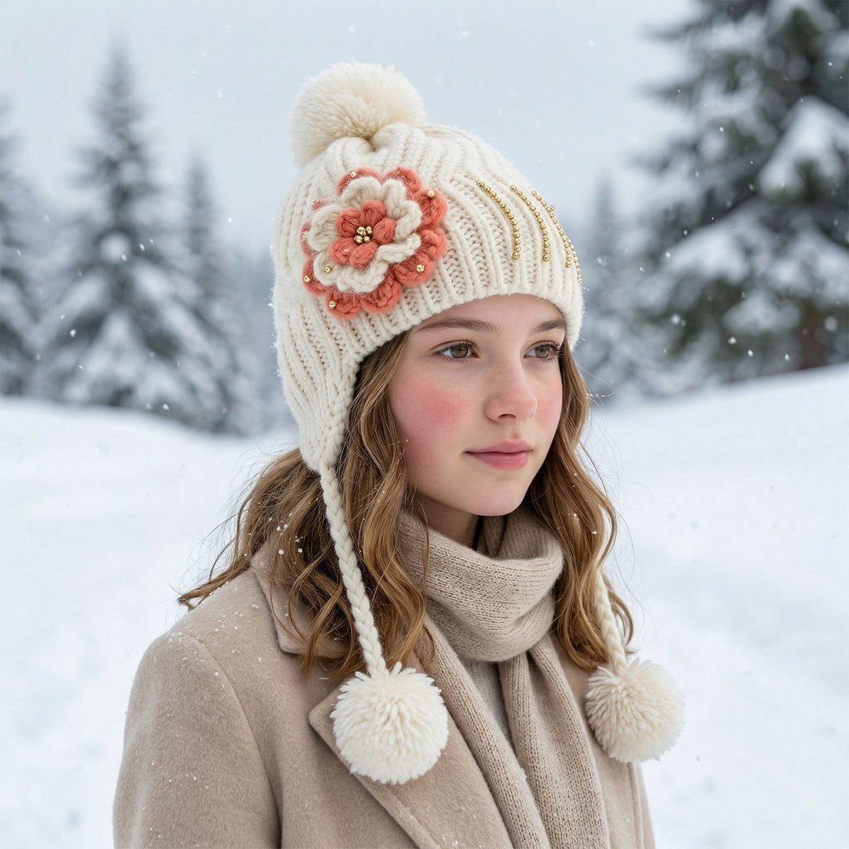  children winter cap with ear covers