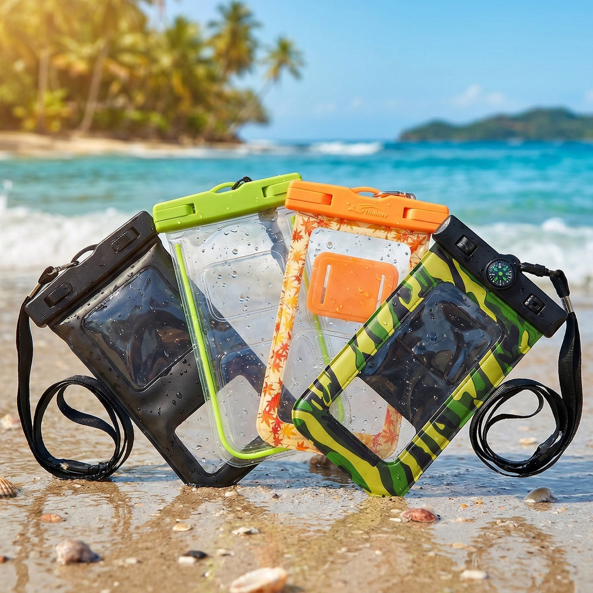 Mix color waterproof phone cases lineup