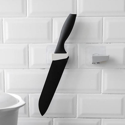 Punch-Free Wall Hanging Knife Holder – Kitchen Storage Rack (1 Pc)