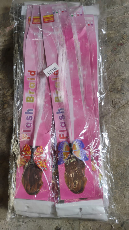 LED Butterfly Hair Braid Clip (Mix Color, 1 Pc)