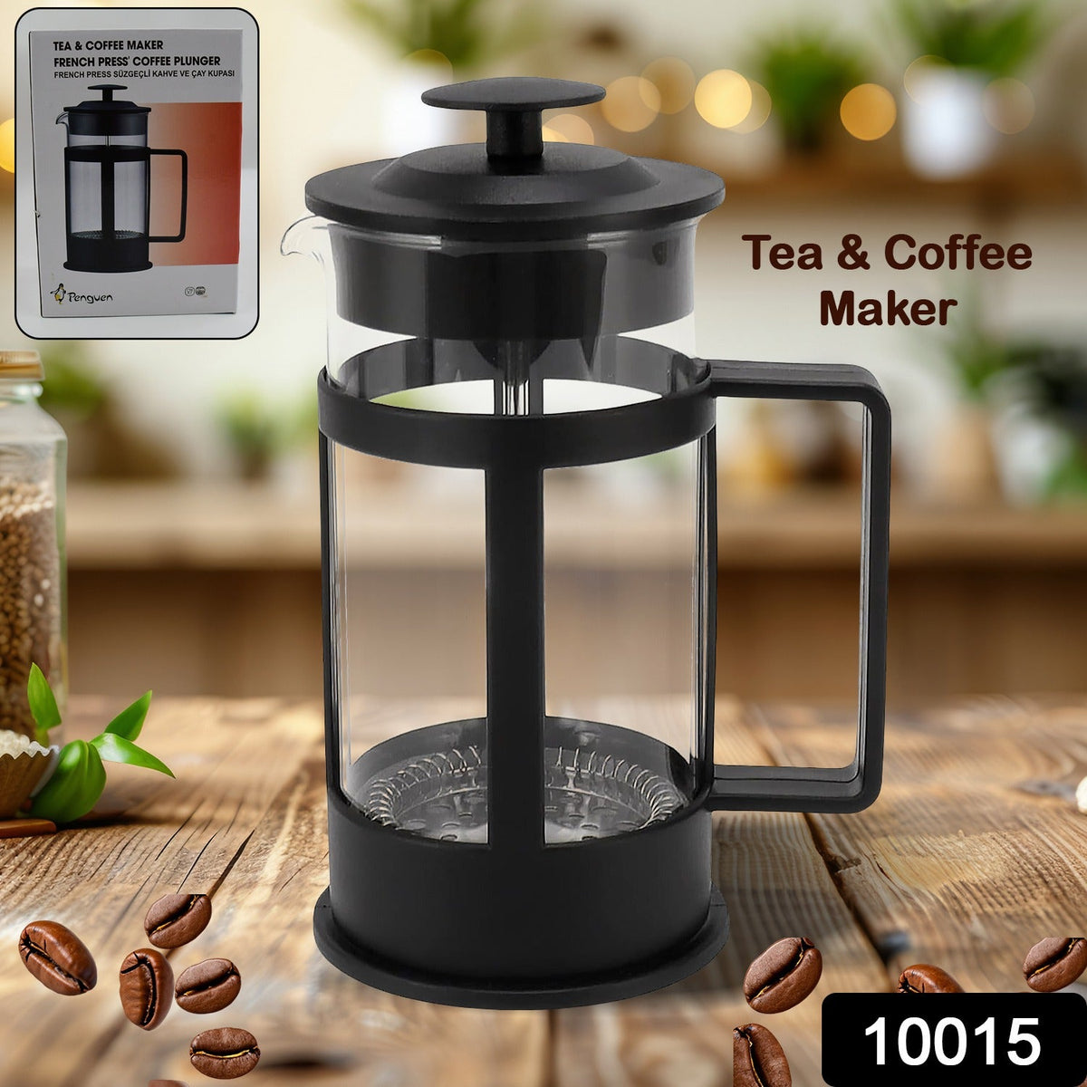 Coffee and Tea maker, Coffee Maker Glass Coffee Press Glass Teapot (Approx 350ml)