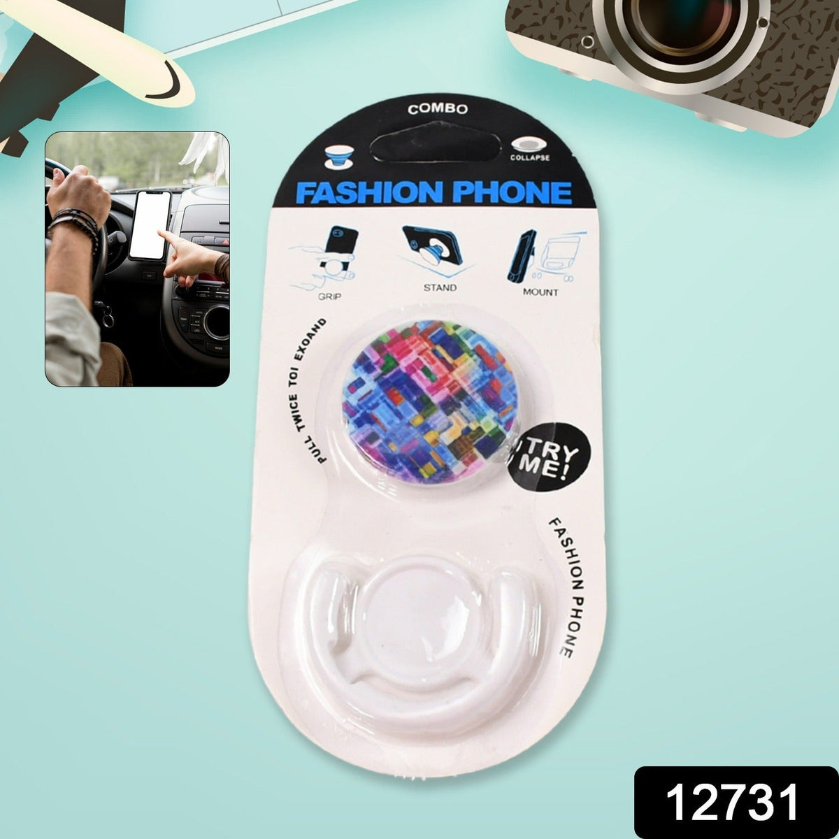 Fashion design mobile phone holder smart phone bracket, Phone Stand & car mount flowers pasley