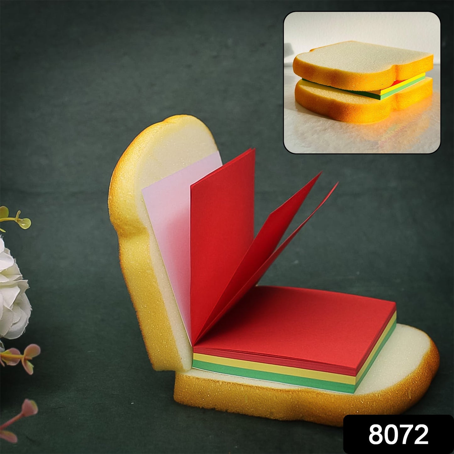 Sandwich Shaped Note / Sticky Notes / Memo Notes, Unique Mini Notes (Multicolor)